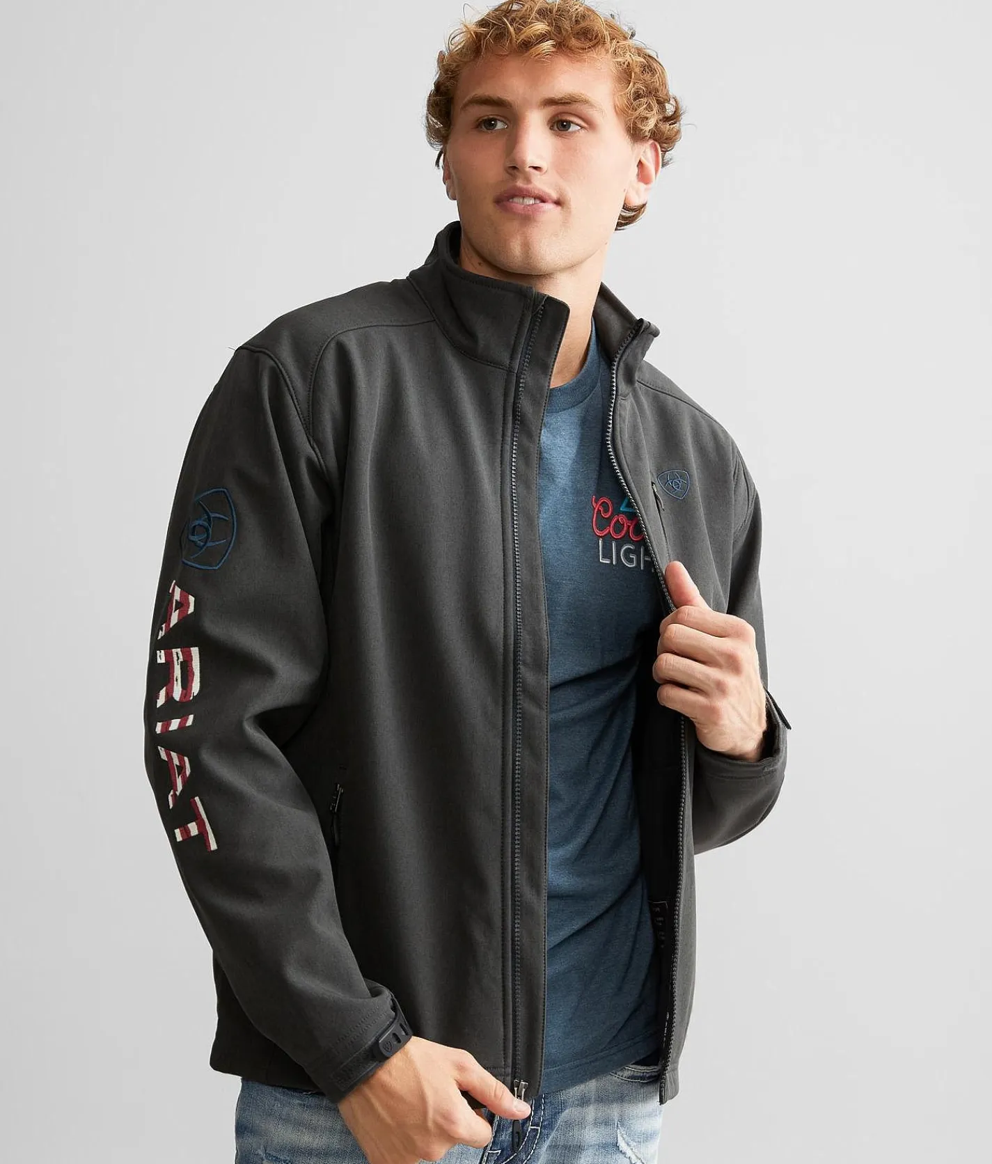 Ariat Logo 2.0 Patriot Softshell Jacket Charcoal Online