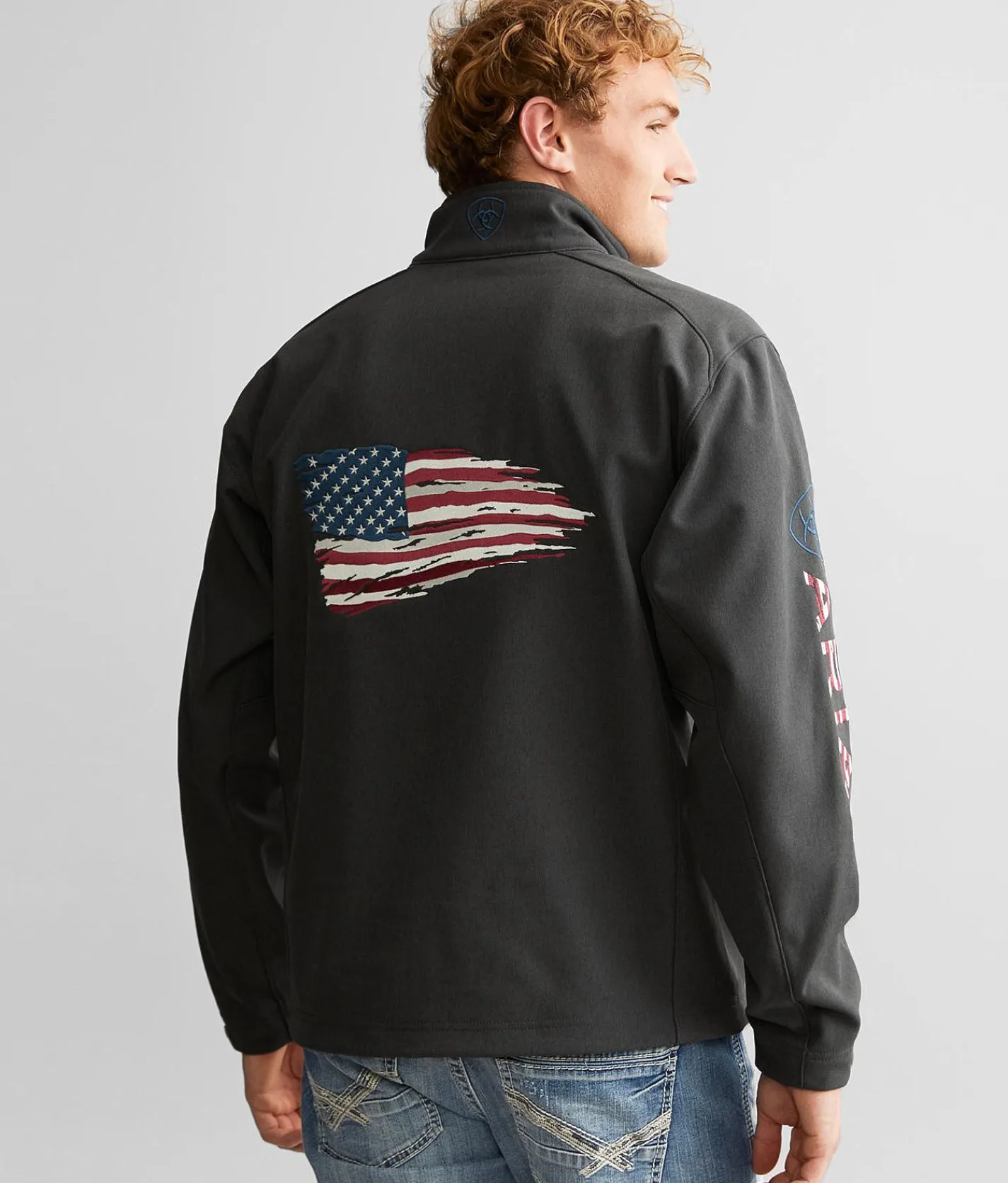Ariat Logo 2.0 Patriot Softshell Jacket Charcoal Online