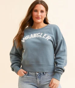 Tops | Wrangler® Logo Pullover Blue