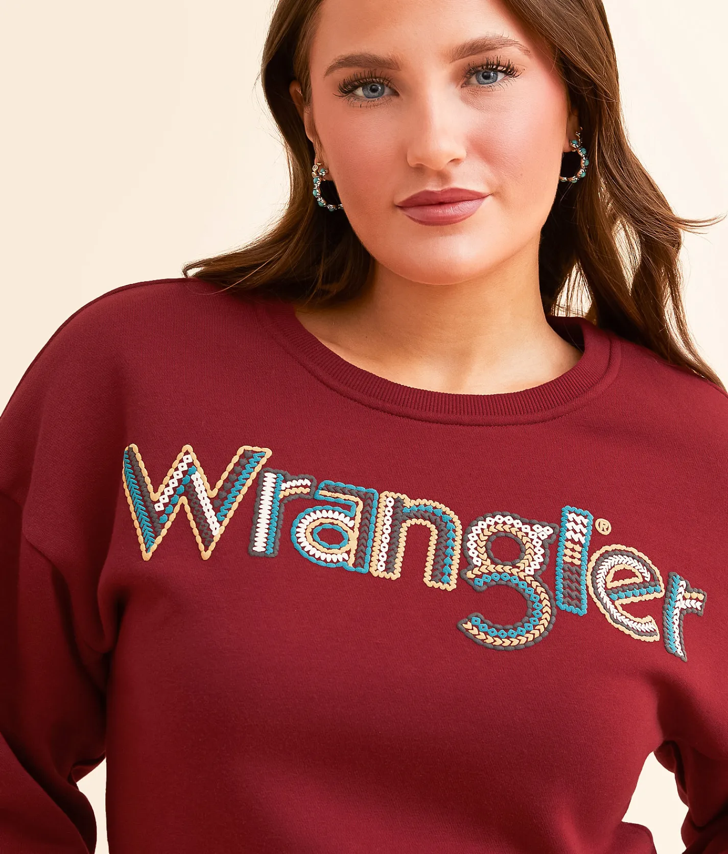 Wrangler® Logo Pullover Red Discount