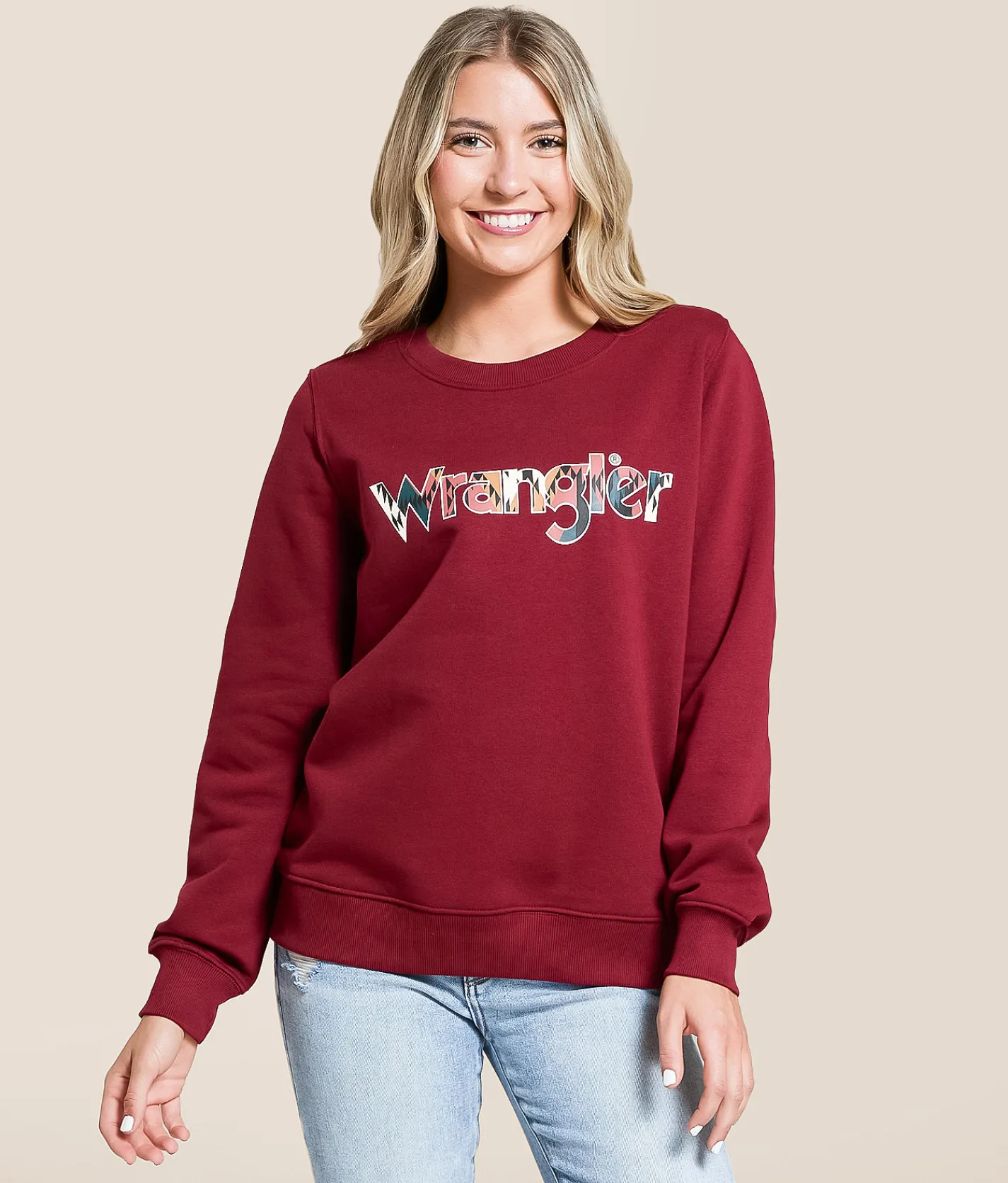 Wrangler® Logo Pullover Cabernet Sale