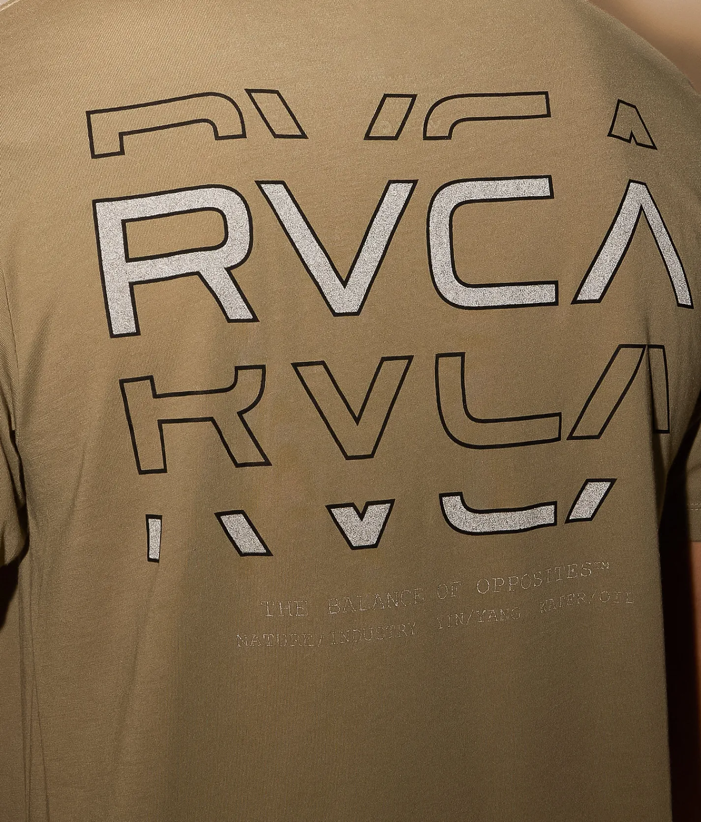 RVCA Logo Shatter Sport T-Shirt Covert Green Discount