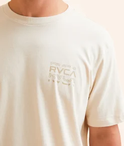 Graphic T-Shirts|Activewear | RVCA Logo Shatter Sport T-Shirt Silver Bleach