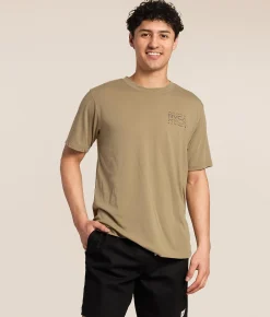 Graphic T-Shirts|Activewear | RVCA Logo Shatter Sport T-Shirt Covert Green