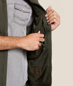 Tops|Coats & Jackets | Ariat Logo Softshell Vest Dark Green Heather