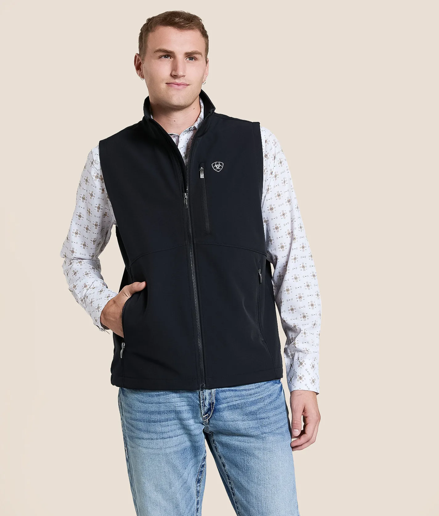 Ariat Logo Softshell Vest Black Outlet
