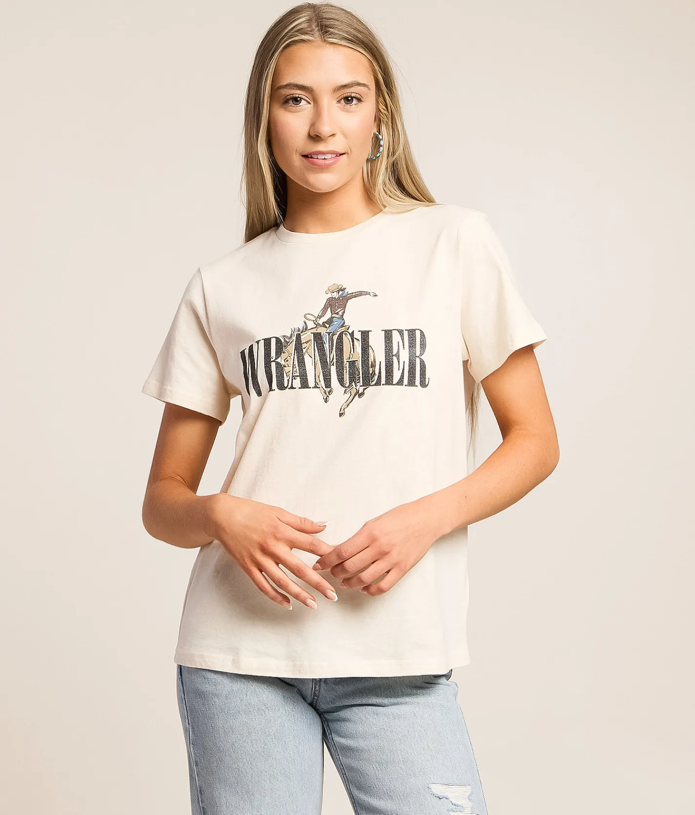 Tops | Wrangler® Logo T-Shirt Antique White