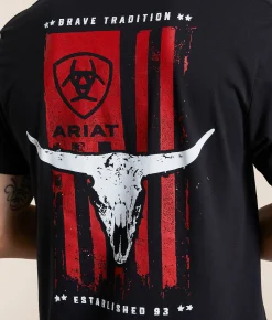 Tops|Graphic T-Shirts | Ariat Longhorn Always T-Shirt Black