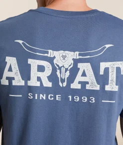 Ariat Longhorn Lockup T-Shirt Grisalle Sale