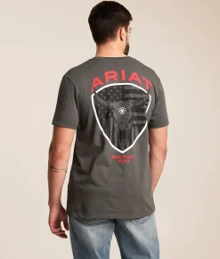 Ariat Longhorn Patriot T-Shirt Dark Shadow Online