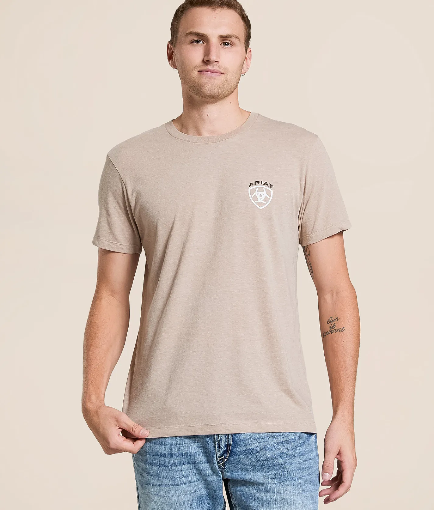 Ariat Longhorn Patriot T-Shirt Brindle Heather Sale
