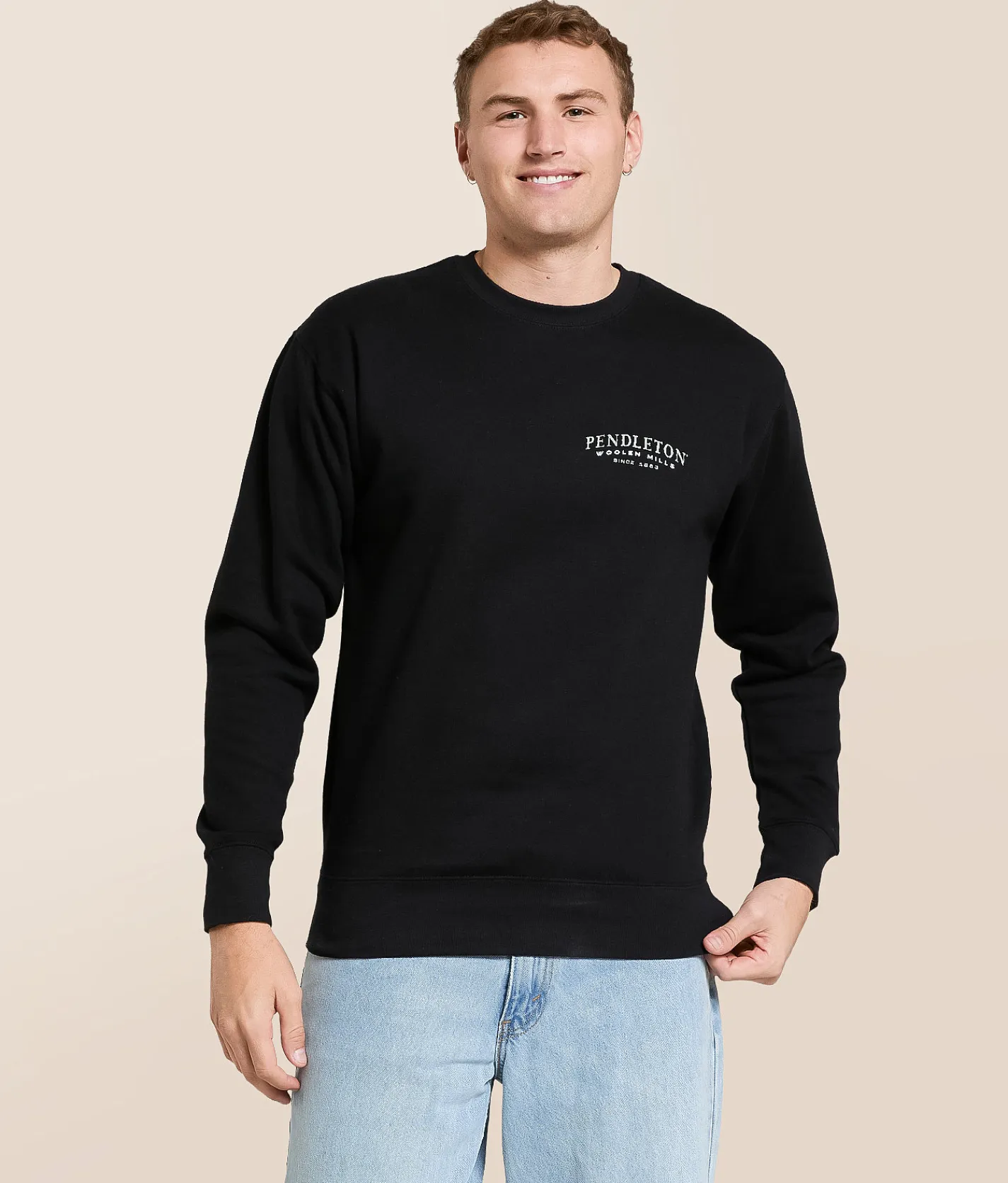 Pendleton Longhorn Skull Pullover Black