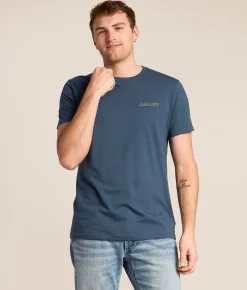 Ariat Longhorn Tattered T-Shirt Blue Dusk Online