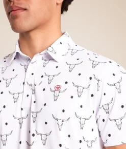 Tops | Ariat Longhorn TEK Polo White