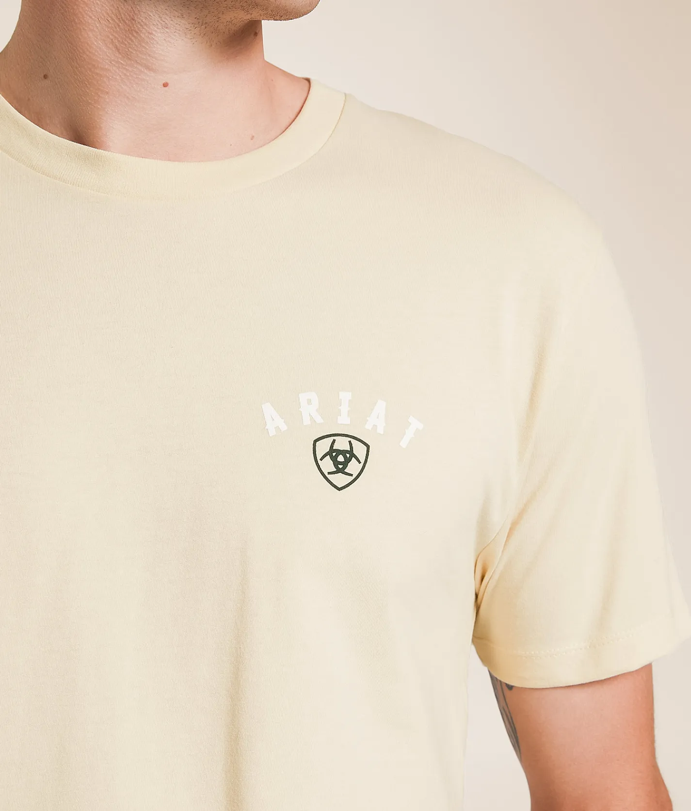 Tops|Graphic T-Shirts | Ariat Longhorn Thrashed T-Shirt Wood Ash