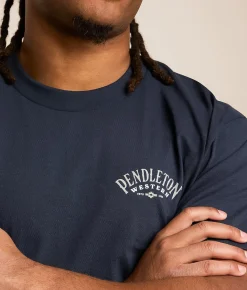Tops|Graphic T-Shirts | Pendleton Longhorn T-Shirt Navy