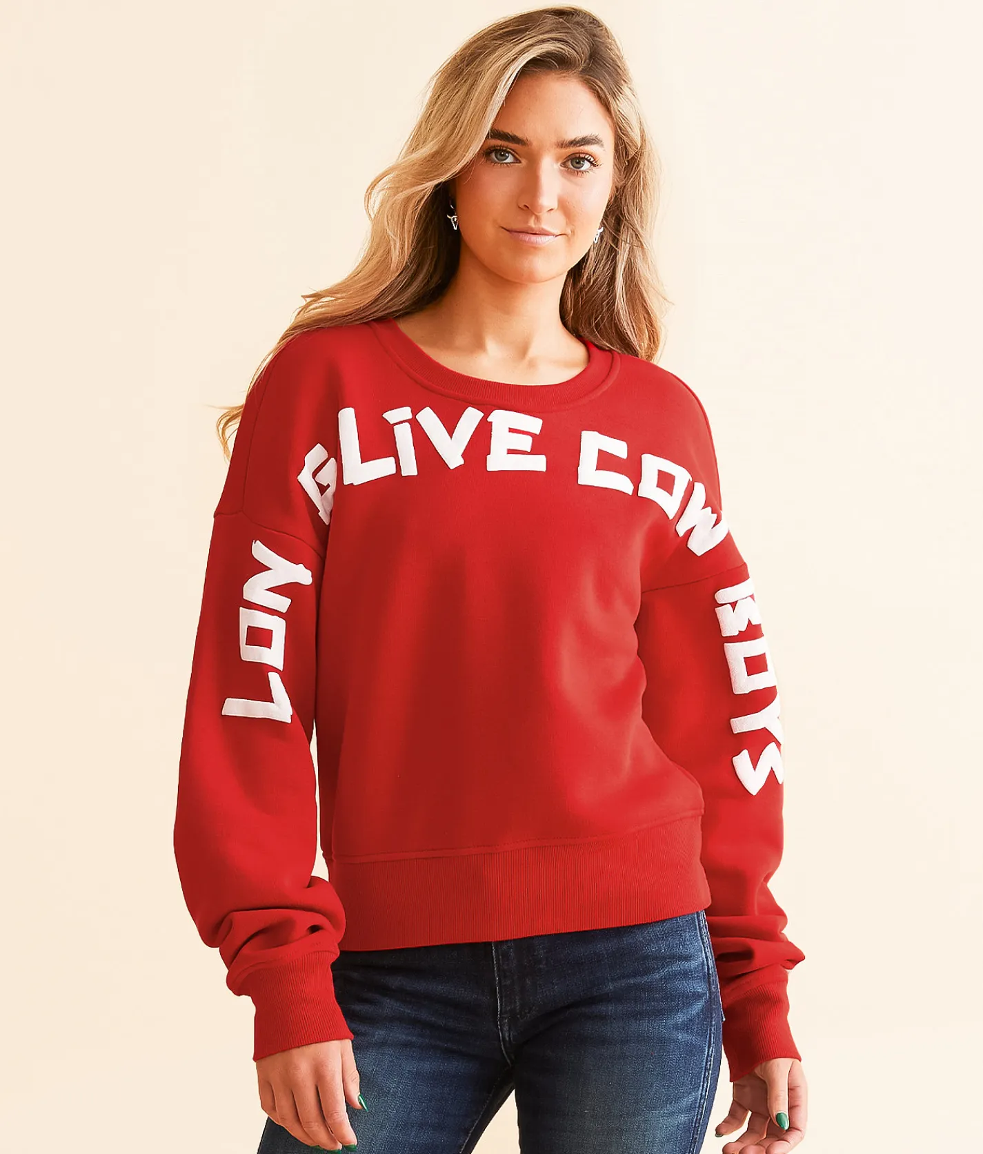 Wrangler® Long Live Cowboys Pullover Red Best