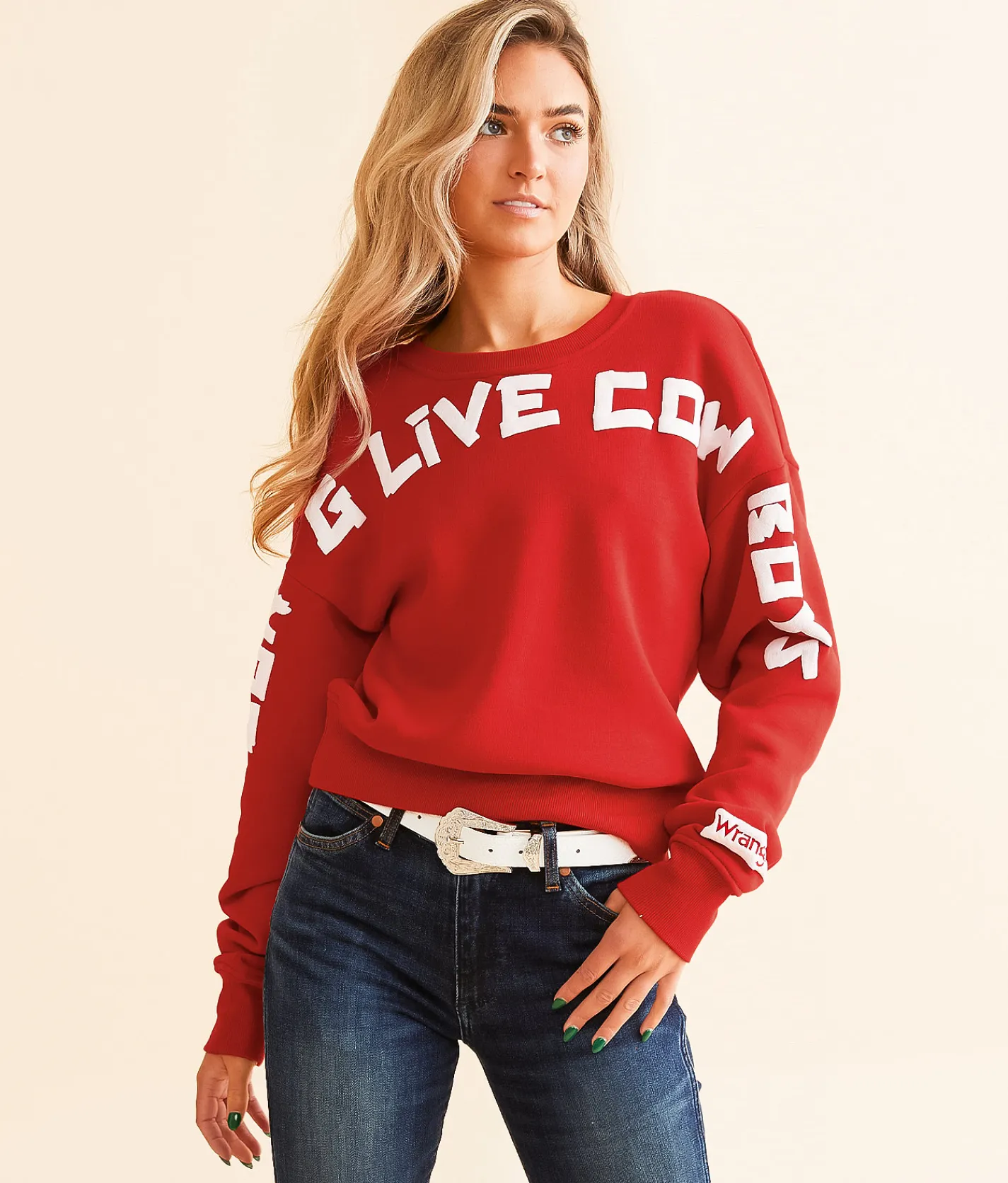 Wrangler® Long Live Cowboys Pullover Red Best