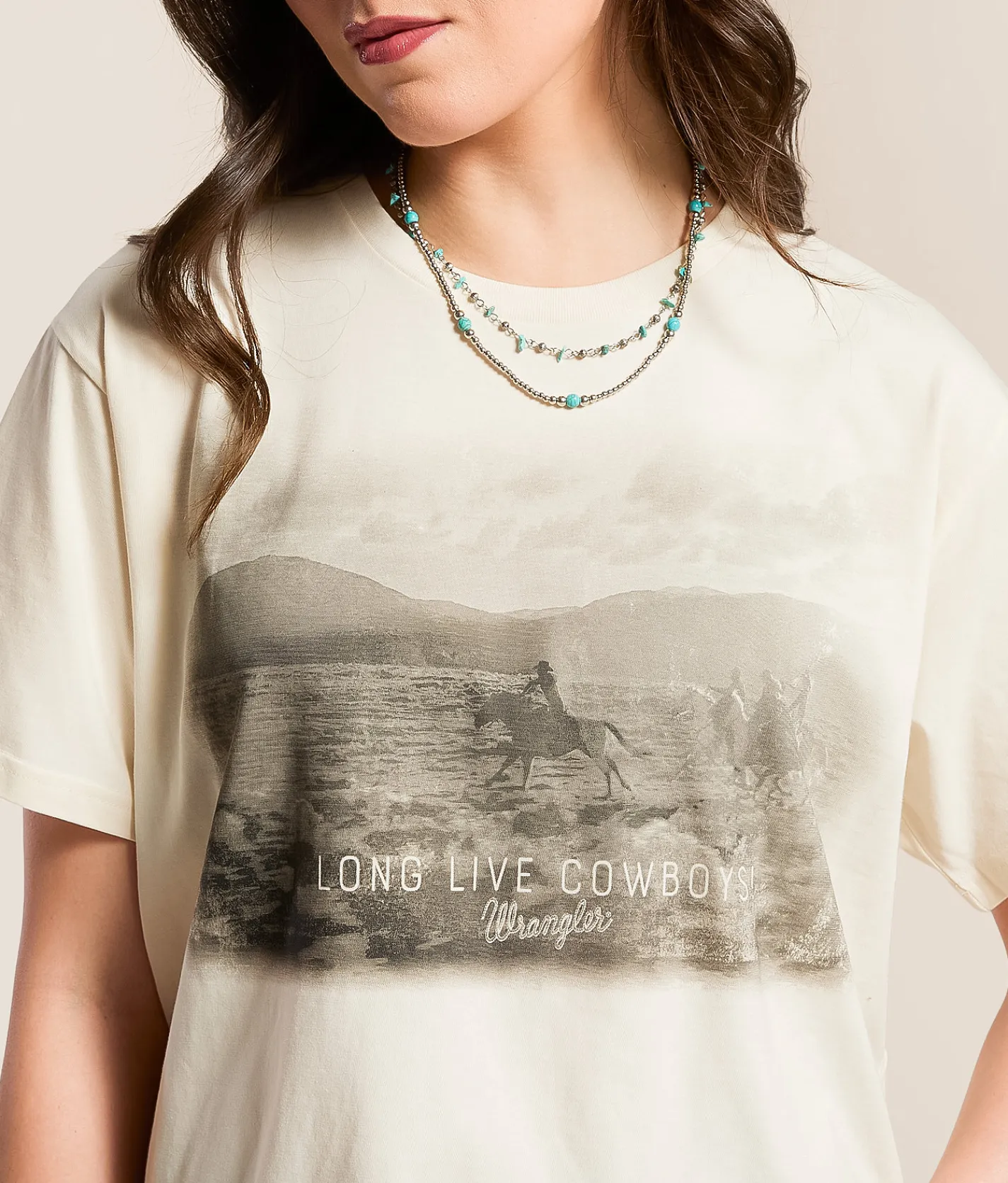 Tops | Wrangler® Long Live Cowboys T-Shirt Whisper White