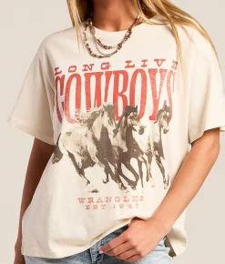 Tops | Wrangler® Long Live Cowboys T-Shirt Egret