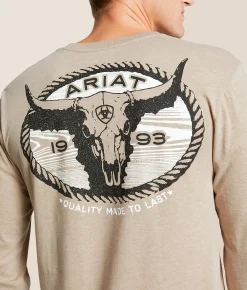 Tops | Ariat Longmount T-Shirt Brindle Heather