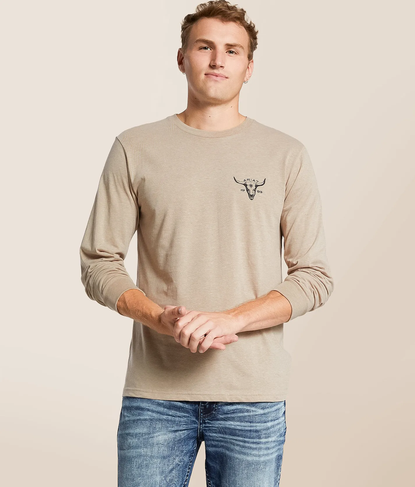 Tops | Ariat Longmount T-Shirt Brindle Heather