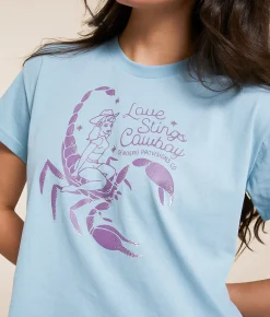Tops | Sendero Provisions Co. Long Stings Cropped T-Shirt Sterling Blue