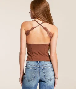 Free People Looking Good Cami Tank Top Brown Outlet