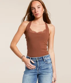 Free People Looking Good Cami Tank Top Brown Outlet