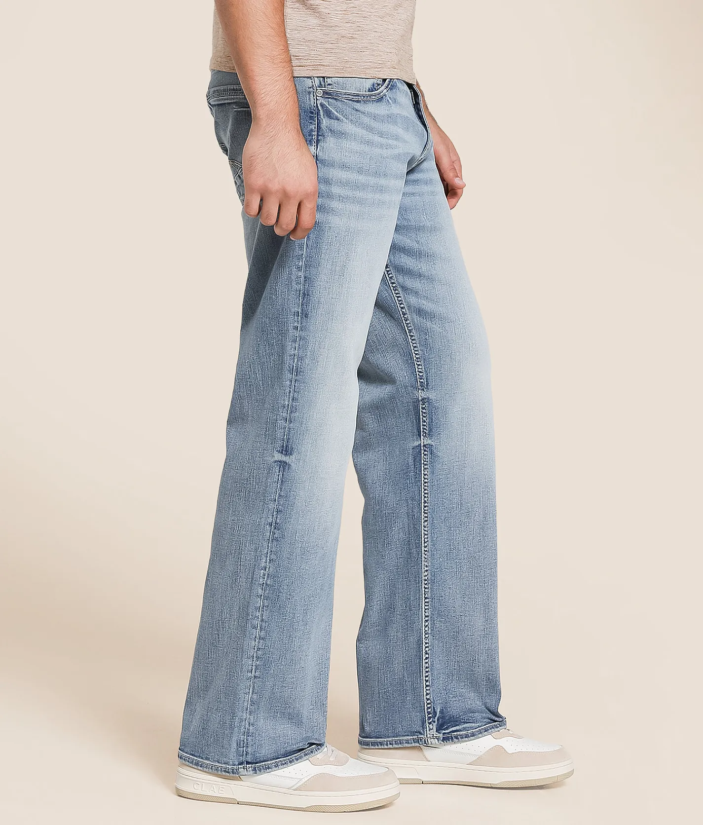 Bottoms|Jeans | Reclaim Loose Straight Stretch Jean Rouen