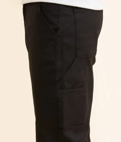 Duvin Loose Workwear Stretch Cargo Pant Black Sale