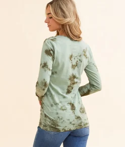 Tops | Affliction Lorielle T-Shirt Slate Grey River Wash