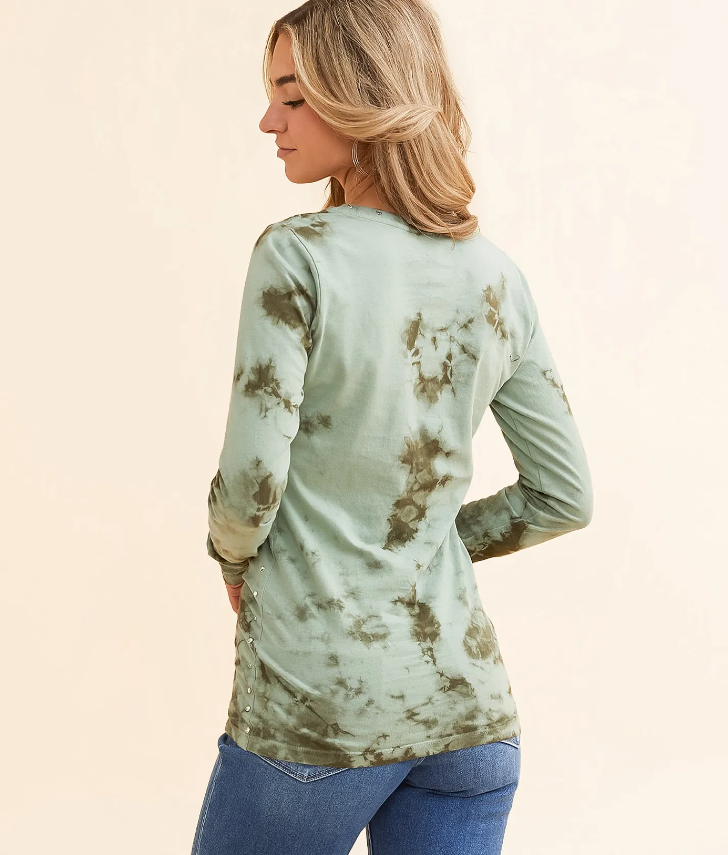 Tops | Affliction Lorielle T-Shirt Slate Grey River Wash