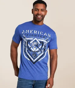 Tops|Graphic T-Shirts | American Fighter Lost Springs T-Shirt Palace Blue Limoges