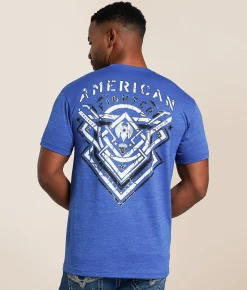 Tops|Graphic T-Shirts | American Fighter Lost Springs T-Shirt Palace Blue Limoges