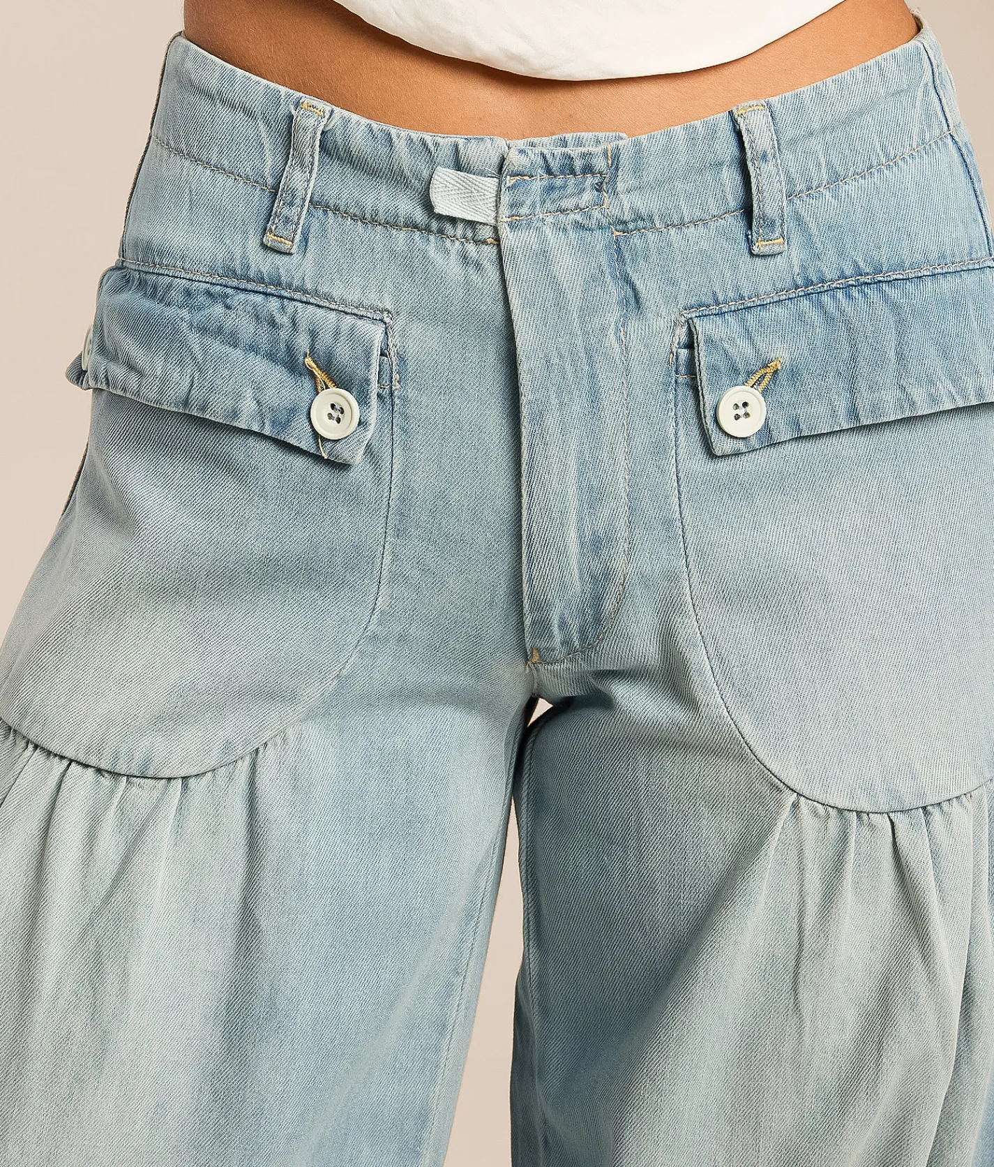 Jeans|Bottoms | Free People Lotus Wide Leg Jean Bijou Blue