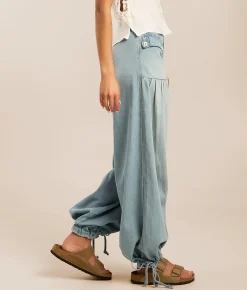 Jeans|Bottoms | Free People Lotus Wide Leg Jean Bijou Blue