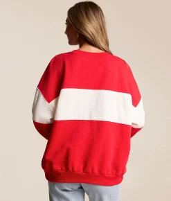 Z Supply Lounge Love Oversized Pullover Kiss Me Red Best