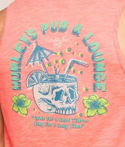 Tops | Hurley Loungin' Tank Top White Lava Glow