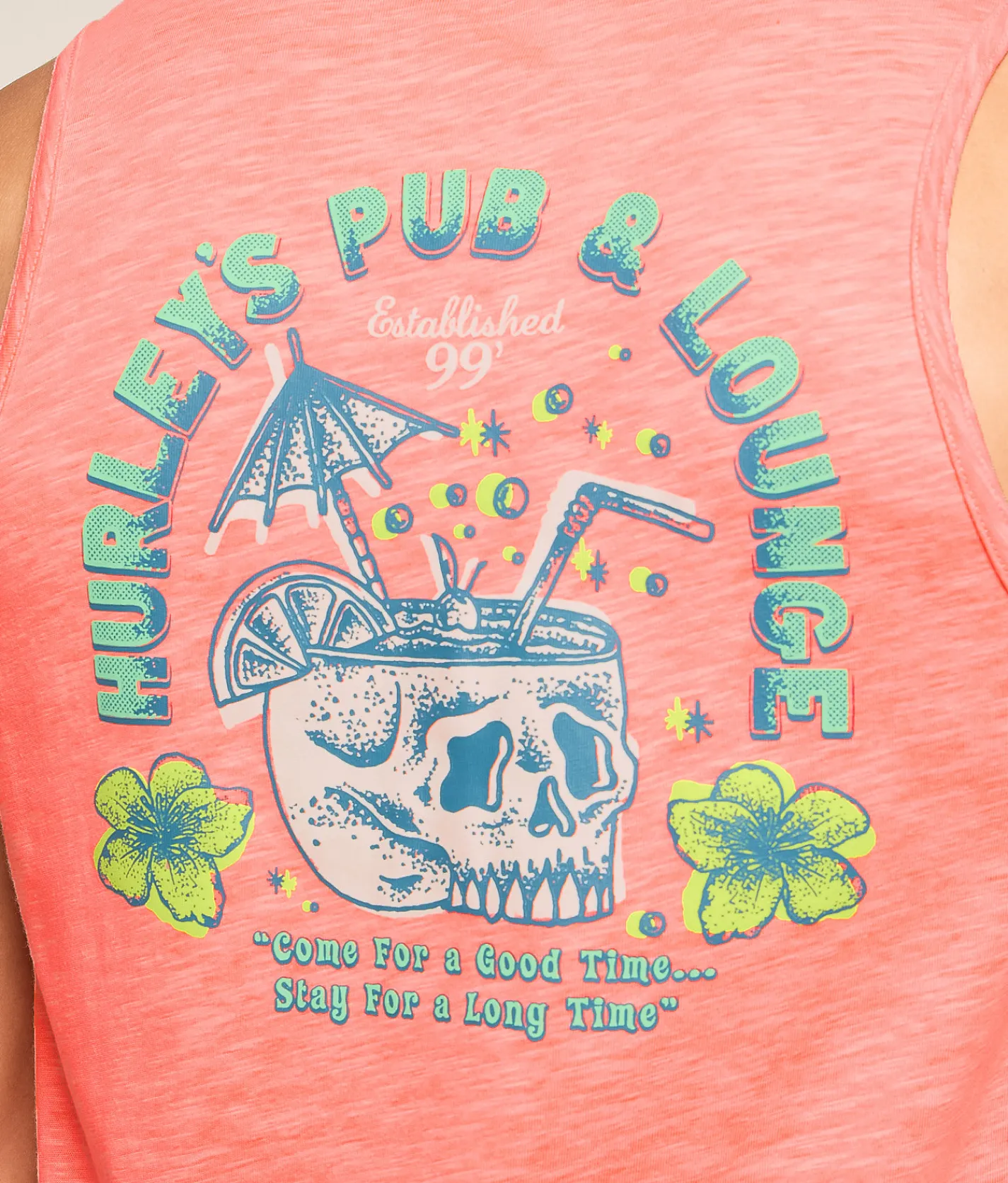 Tops | Hurley Loungin' Tank Top White Lava Glow