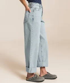 Jeans|Bottoms | Z Supply Lou Wide Leg Cuffed Jean Faded Indigo