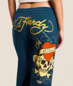 Ed Hardy Love Kills Slowly Sweatpant Sapphire Sale