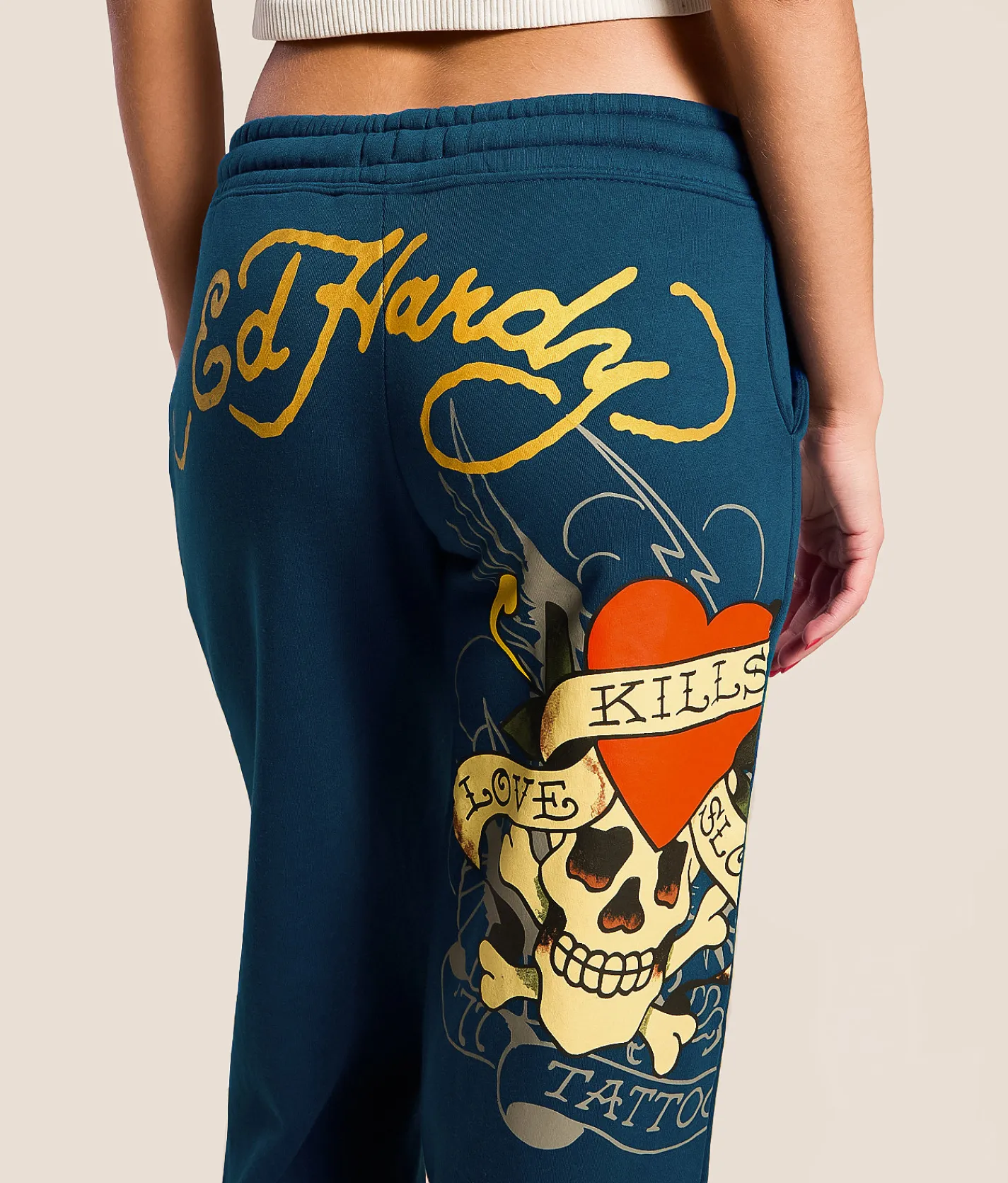 Ed Hardy Love Kills Slowly Sweatpant Sapphire Sale