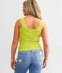 Tops | Free People Love Letter Cropped Cami Tank Top Strawberry Roan