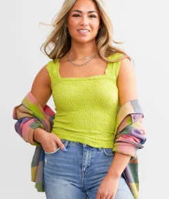 Tops | Free People Love Letter Cropped Cami Tank Top Strawberry Roan