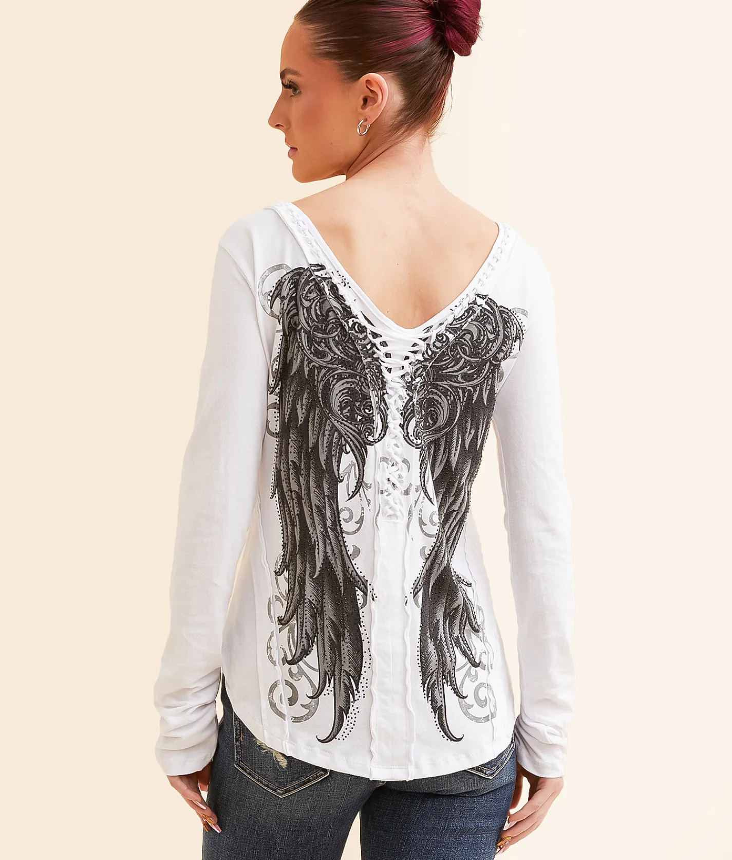 Affliction Lovington Top White Reactive Discount