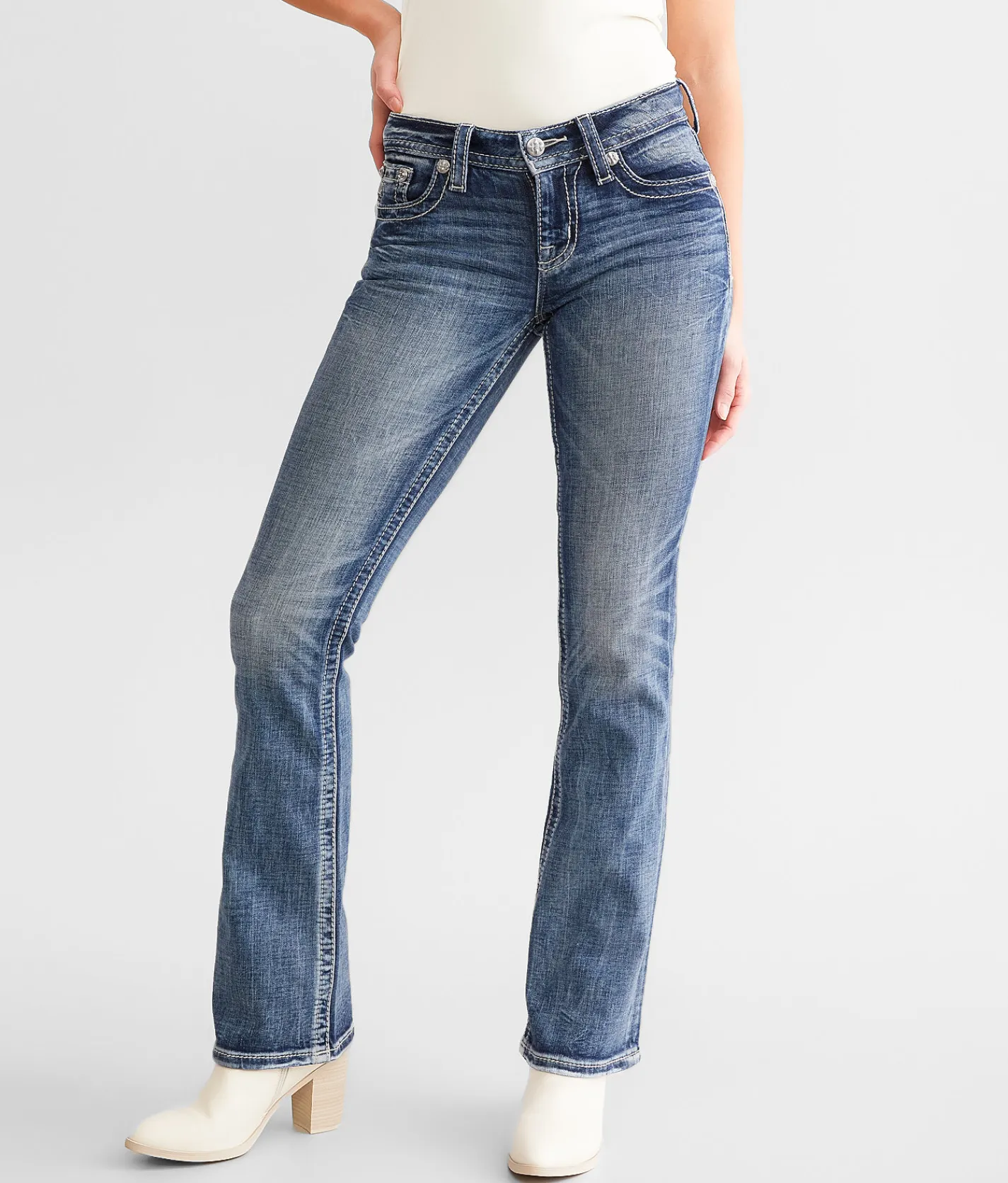 Jeans|Bottoms | Miss Me Low Rise Boot Stretch Jean M860
