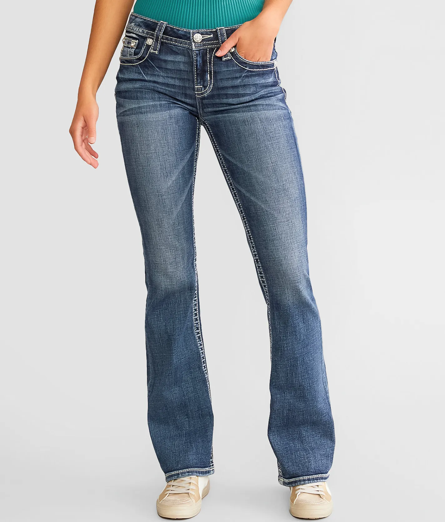 Miss Me Low Rise Boot Stretch Jean K1410 Sale