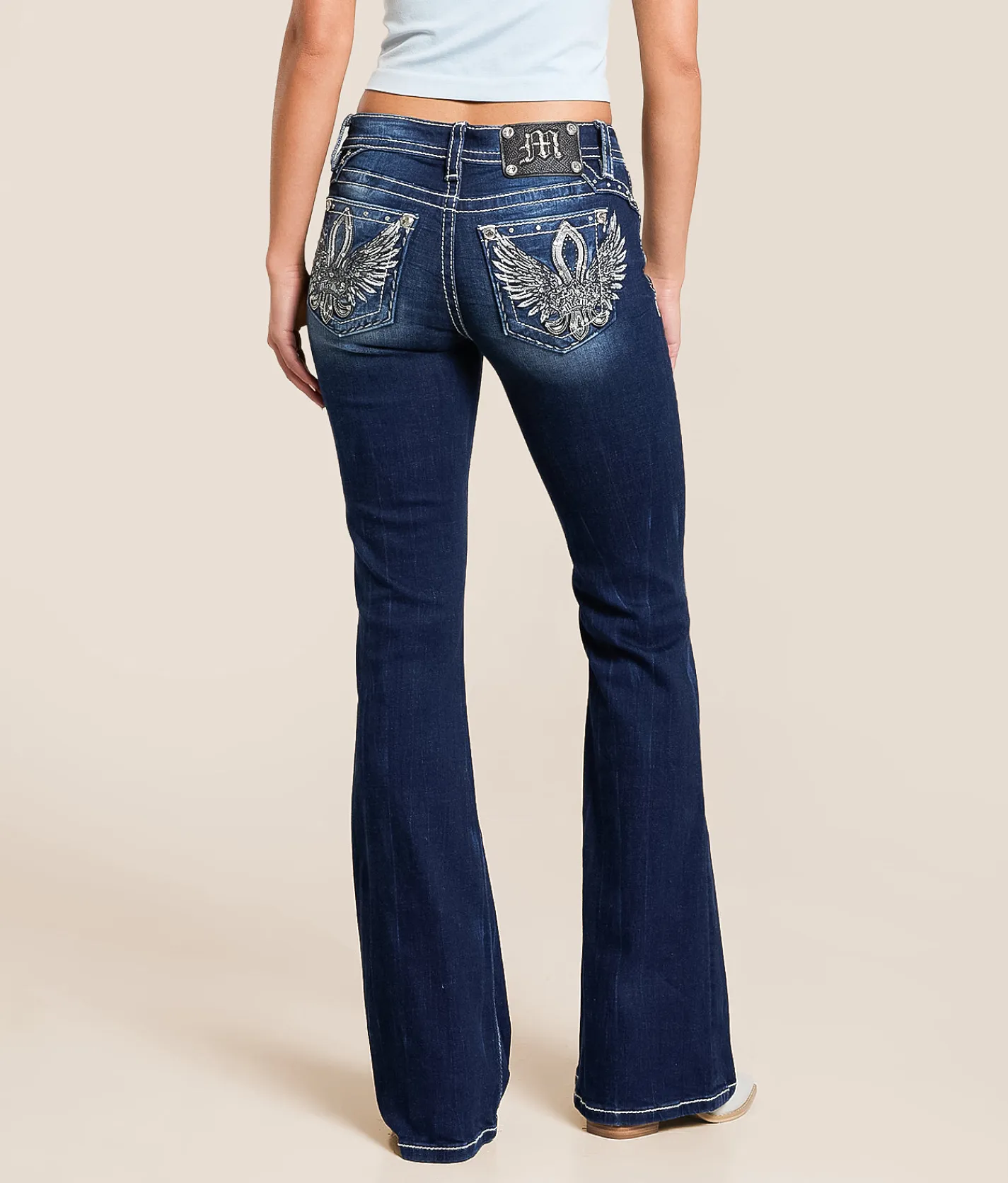 Miss Me Low Rise Flare Stretch Jean D1163 Discount