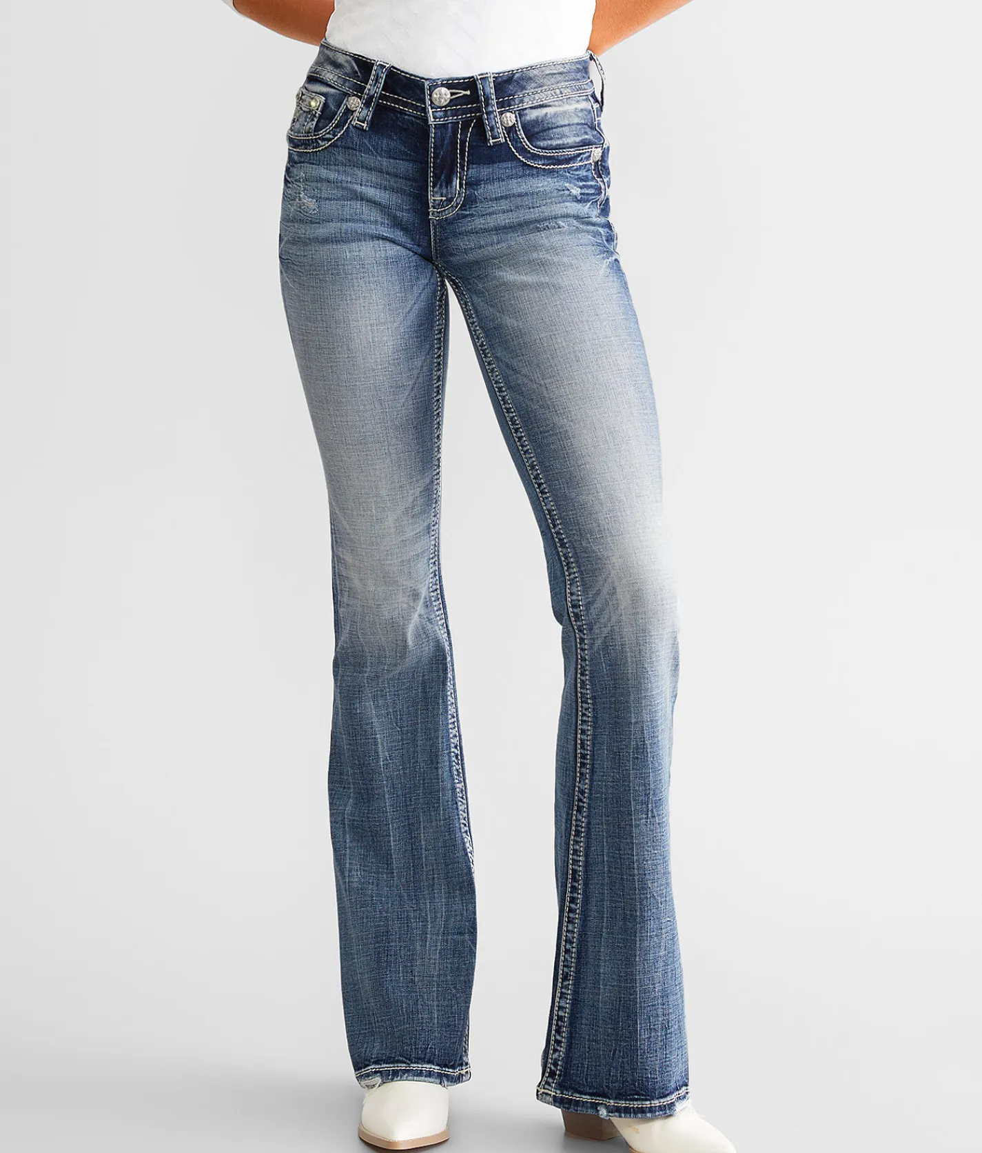 Jeans|Bottoms | Miss Me Low Rise Flare Stretch Jean M772
